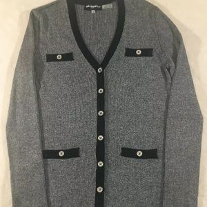Karl Lagerfeld Paris Women's Grey/Black Cardigan